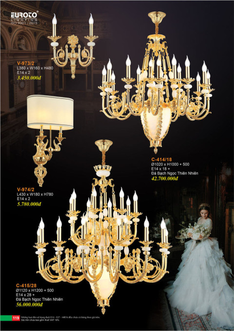 Đèn chùm Euroto C-414/18, C-415/28, V-973/2, V-974/2