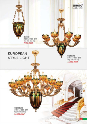 Đèn chùm Euroto C-2085, C-2087/8, C-2088/15