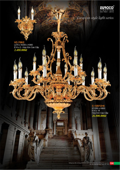 Đèn chùm Euroto C-120/12+6, VC-709/2