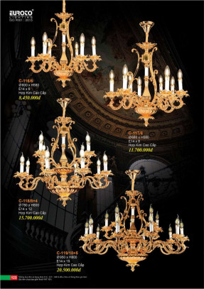 Đèn chùm Euroto C-116/6, C-117/8, C-118/8+4, C-119/10+5