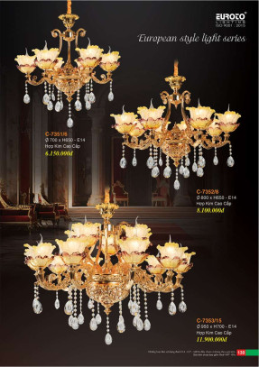 Đèn chùm Euroto C-7351/6, C-7352/8, C-7353/15