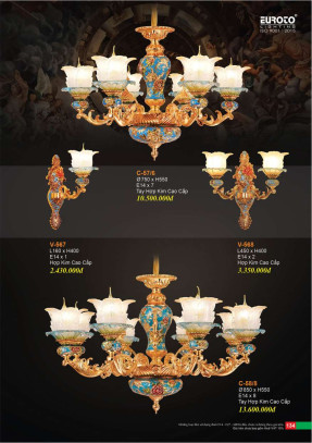 Đèn chùm Euroto C-57/6, C-58/8, V-567, V-568