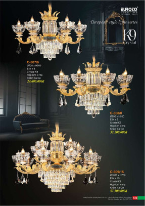 Đèn chùm Euroto C-307/6, C-308/8, C-309/15