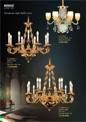 Đèn chùm Euroto C-7330/6, C-305/8+1, C-306/15+1