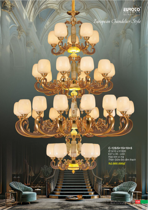 Đèn chùm Euroto C-125/5+15+10+5