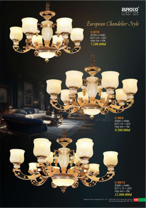 Đèn chùm Euroto C-97/6, C-98/8, C-99/12