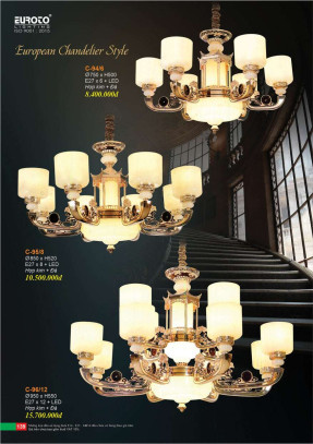 Đèn chùm Euroto C-94/6, C-95/8, C-96/12