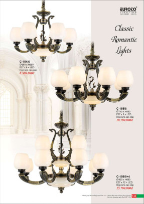 Đèn chùm Euroto C-154/6, C-155/8, C-156/8+4