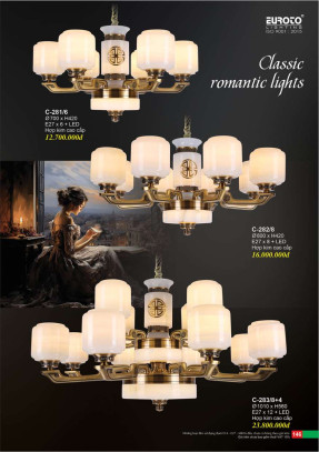 Đèn chùm Euroto C-281/6, C-282/8, C-283/8+4