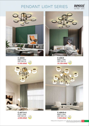 Đèn chùm Euroto C-405/6, C-406/8, C-407/3+3, C-408/8+4