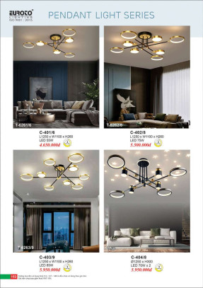 Đèn chùm Euroto C-401/6, C-402/8, C-403/9, C-404/8