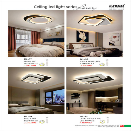 Đèn mâm led Euroto ML-37, ML-38, ML-39, ML-40