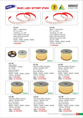 Đèn led SMD STRIP Euroto LC-41, LC-42, LC-43, LC-44, LC-45, LC-46, LC-47, LC-48