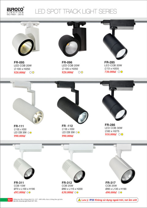 Đèn ray Euroto FR-141, FR-142, FR-143, FR-144, FR-145, FR-146, FR-147, FR-150, FR-283
