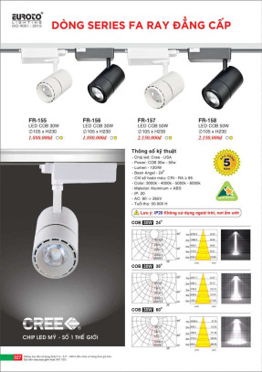 Đèn ray Euroto FR-155, FR-156, FR-157, FR-158