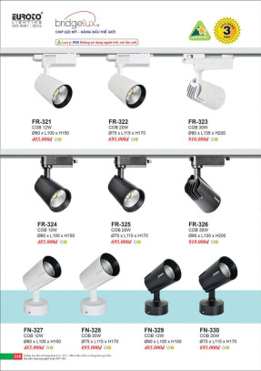 Đèn spotlight Euroto FR-321, FR-322, FR-323, FR-324, FR-325, FR-326, FN-327, FN-328, FN-329, FN-330