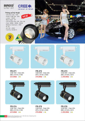 Đèn spotlight Euroto FR-371, FR-372, FR-373, FR-374, FR-375, FR-376