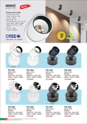 Đèn spotlight Euroto FN-391, FN-392, FN-393, FN-394, FN-395, FN-396, FN-397, FN-398
