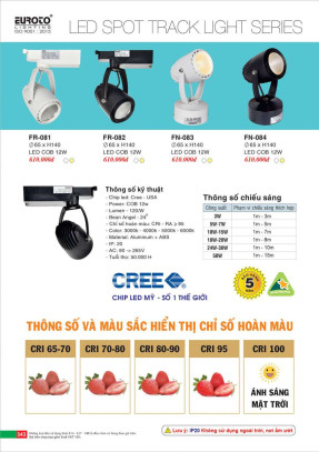 Đèn spotlight Euroto FR-081, FR-082, FR-083, FR-084
