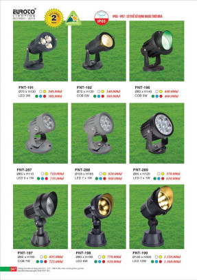 Đèn rọi đế ngồi cảnh quan sân vườn Euroto FNT-191, FNT-192, FNT-196, FNT-197, FNT-198, FNT-199, FNT-287, FNT-288, FNT-289