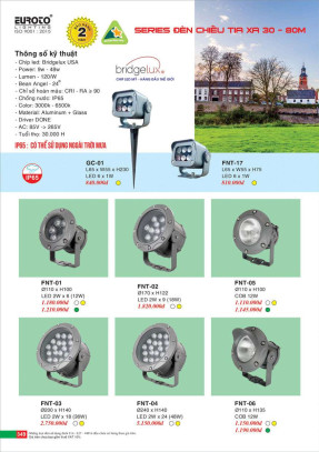 Đèn chiếu tia Euroto FNT-01, FNT-02, FNT-03, FNT-04, FNT-05, FNT-06, FNT-17, GC-01