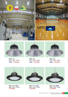 Đèn UFO Euroto UFO - 01, UFO - 02, UFO - 03, UFO - 06, UFO - 07, UFO - 08