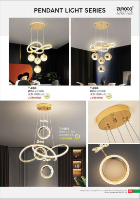 Đèn thả Euroto T-98/4, T-99/4, T-100/3