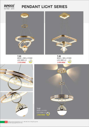 Đèn thả Euroto T-95, T-96, T-97