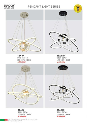Đèn thả Euroto TBA-97, TBA-97D, TBA-98, TBA-98D