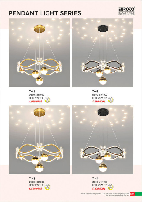 Đèn thả Euroto T-41, T-42, T-43, T-44