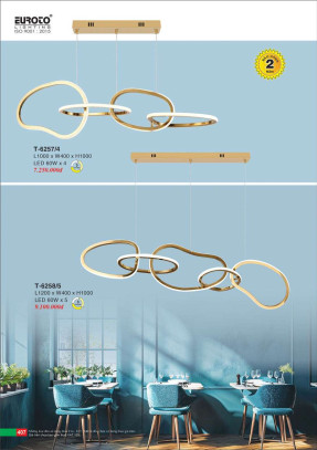 Đèn thả Euroto T-6257/4, T-6258/5