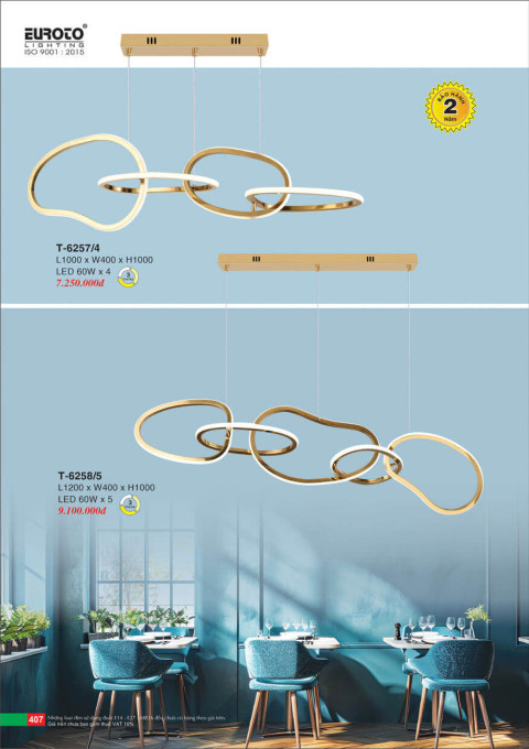 Đèn thả Euroto T-6257/4, T-6258/5