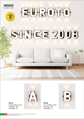 Đèn vách Euroto chữ CN-A, CN-B