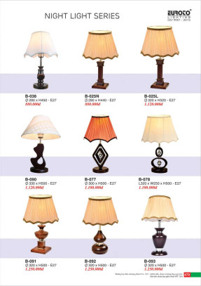 Đèn bàn Euroto B-036, B-025N, B-025L, B-090, B-077, B-078, B-091, B-092, B-093
