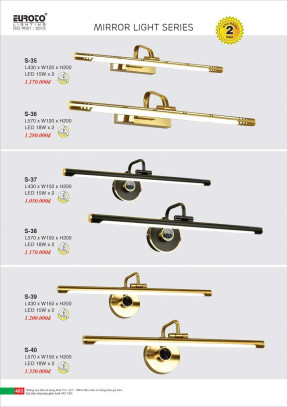 Đèn soi gương Euroto S-35, S-36, S-37, S-38, S-39, S-40