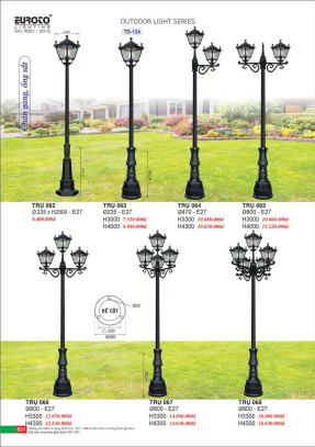 Đèn trụ Euroto Trụ 062, Trụ 063, Trụ 064, Trụ 065, Trụ 066, Trụ 067, Trụ 068