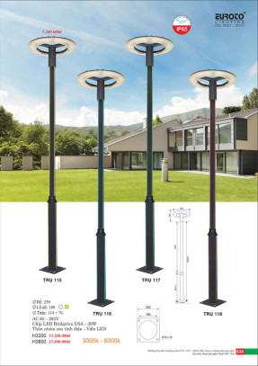 Đèn trụ Euroto Trụ 115, Trụ 116, Trụ 117, Trụ 118