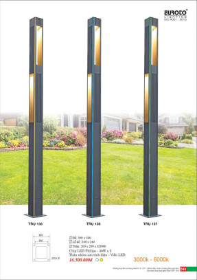 Đèn trụ Euroto Trụ 135, Trụ 136, Trụ 137