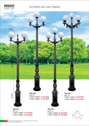 Đèn trụ Euroto Trụ 281, Trụ 282, Trụ 283, Trụ 284
