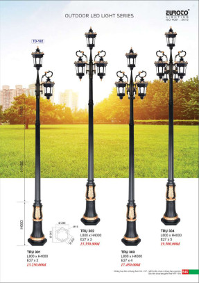 Đèn trụ Euroto Trụ 301, Trụ 302, Trụ 303, Trụ 304