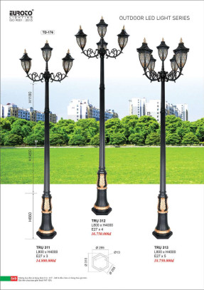 Đèn trụ Euroto Trụ 311, Trụ 312, Trụ 313
