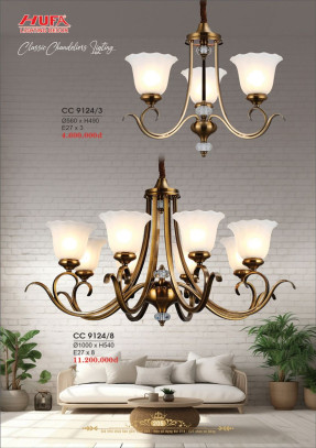 Đèn chùm cổ điển Hufa CC 9124/3, CC 9124/8