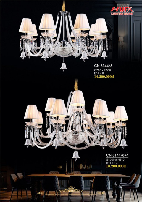 Đèn chùm nến Hufa CN 8144/8, CN 8144/8+4