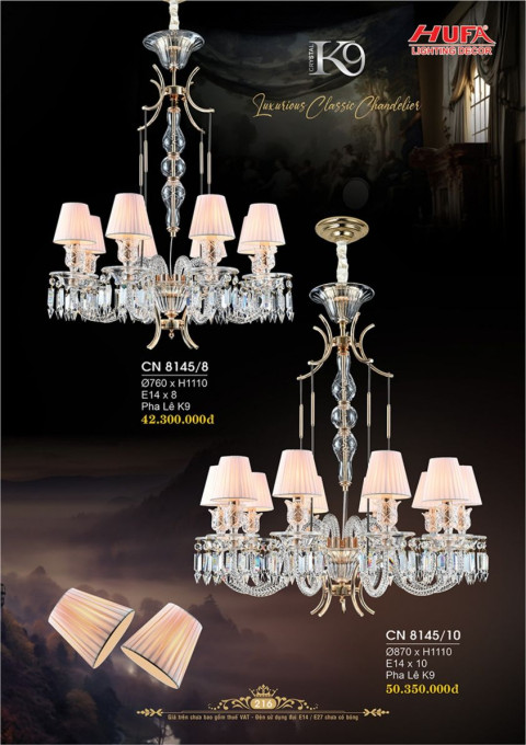 Đèn chùm nến Hufa CN 8145/8, CN 8145/10