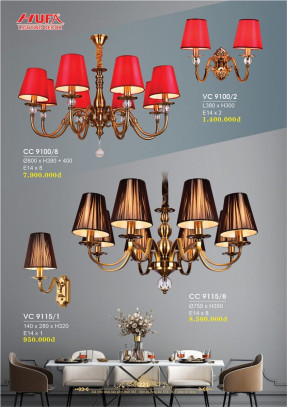 Đèn chùm cổ điển Hufa CC 9100/8, CC 9115/8, VC 9100/2, VC 9115/1