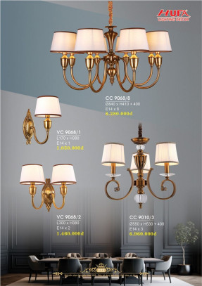Đèn chùm cổ điển Hufa CC 9068/8, CC 9010/3, VC 9068/1, VC 9068/2