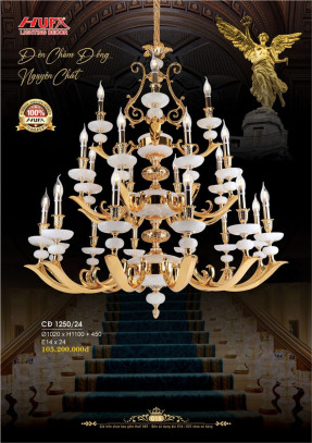 Đèn chùm đồng Hufa CĐ 1250/24