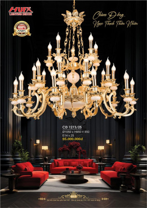 Đèn chùm đồng Hufa CĐ 1273/25