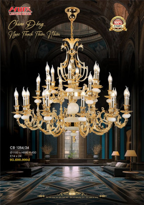 Đèn chùm đồng Hufa CĐ 1254/24