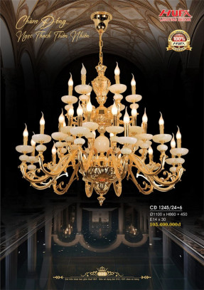 Đèn chùm đồng Hufa CĐ 1245/24+6